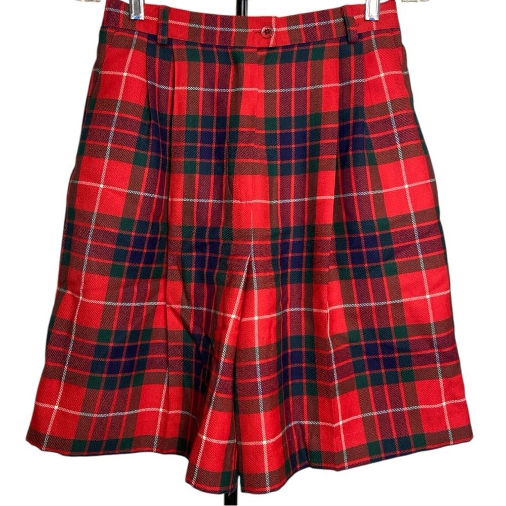 Vintage Quissett Cove tartan wool plaid shorts size 10